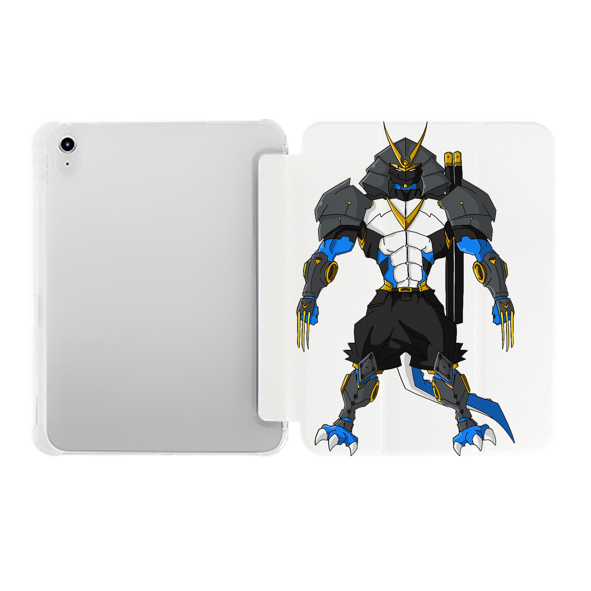 （画像用） Digimon デジタルモンスター/デジモン IPad ケース ペン収納付き 三つ折りスタンド PUレザー×シリコン 対応機種9.5/10.5/10.9インチ